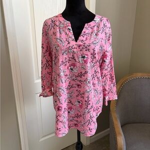 Van Heusen Pink Floral Tunic Top